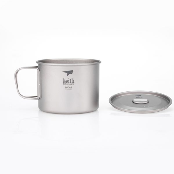 Keith Ti3209 – Ca Titanium 900ml 1 Lớp Đun Nấu Kèm Nắp