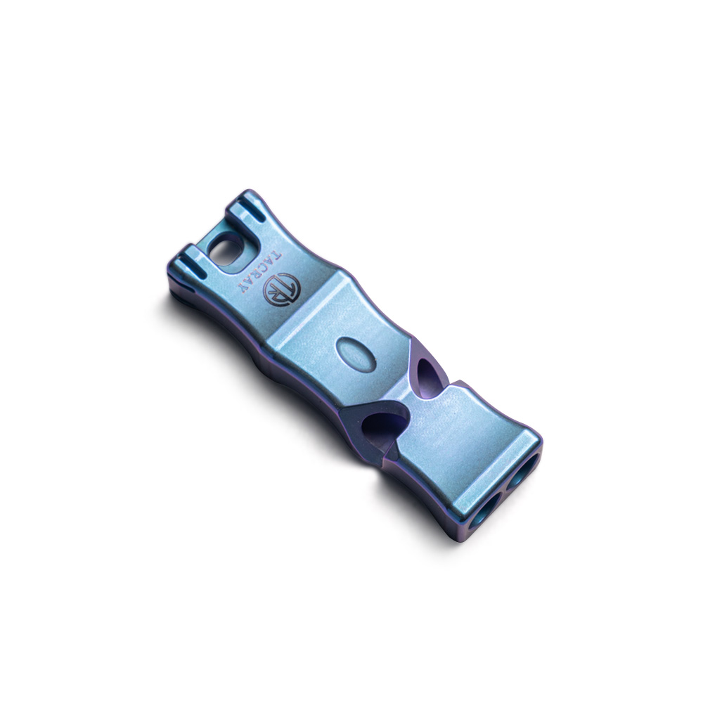 Còi Titan đôi Tacray (kèm dây)-Ti whistle 2 tube